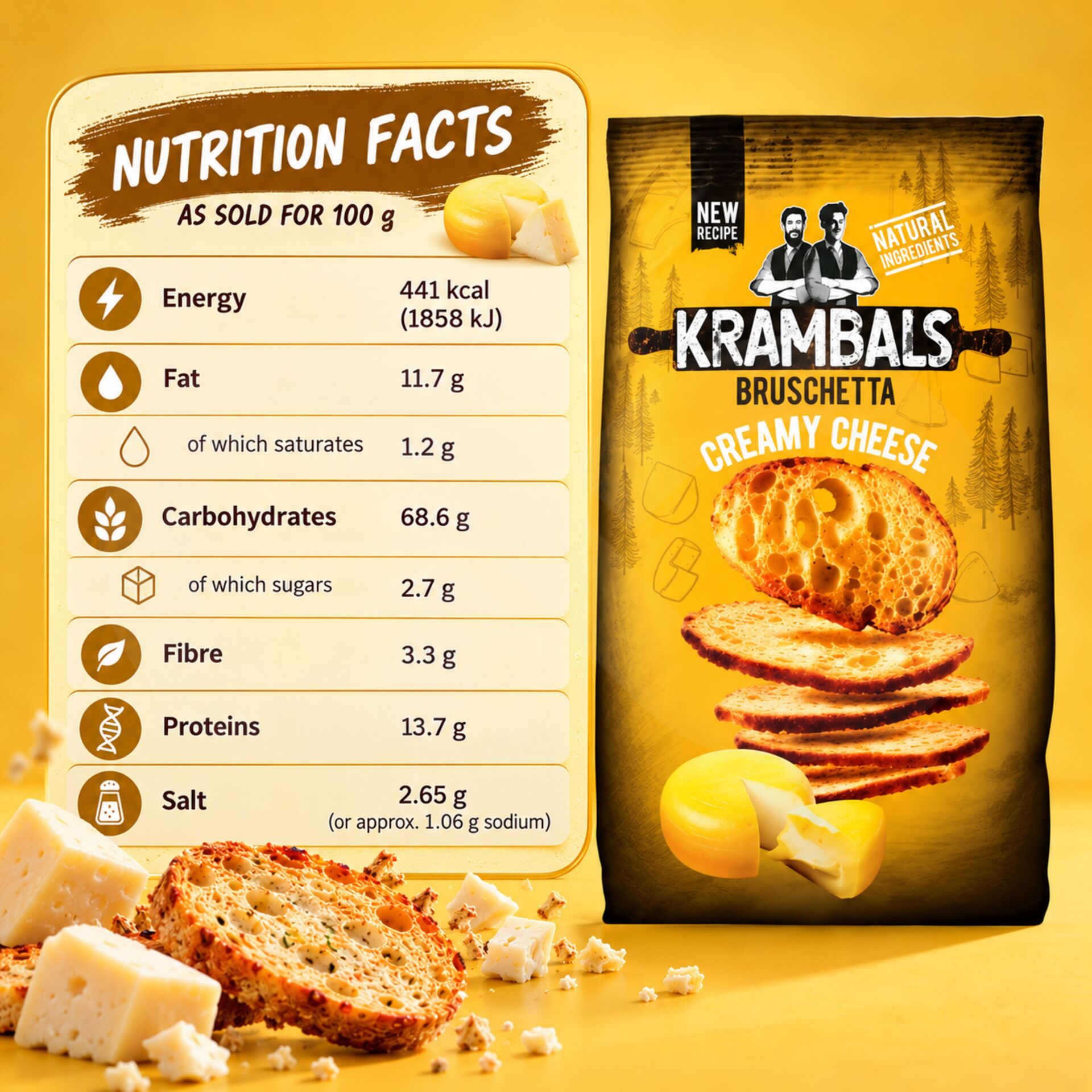 KRAMBALS® Bruscheta Creamy Cheese 70gr