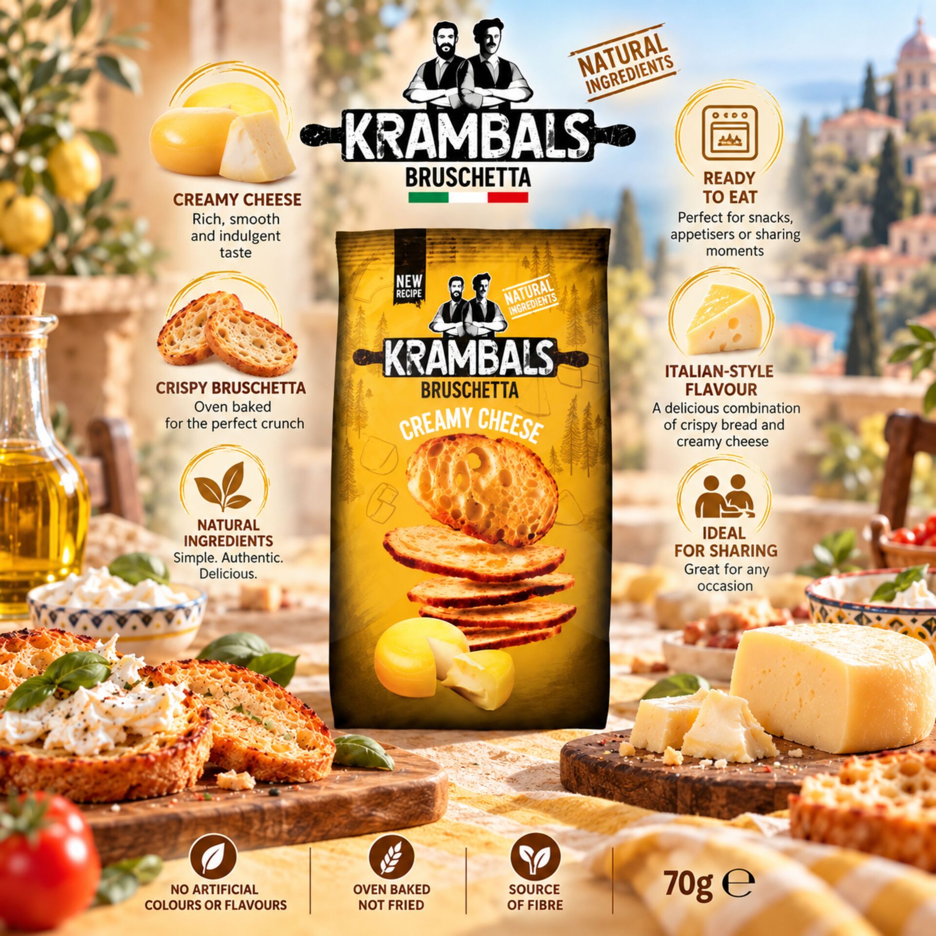 KRAMBALS® Bruscheta Creamy Cheese 70gr