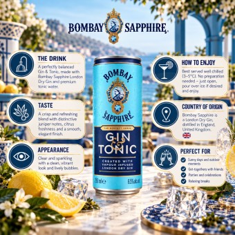 BOMBAY SAPPHIRE® Gin & Tonic 250ml