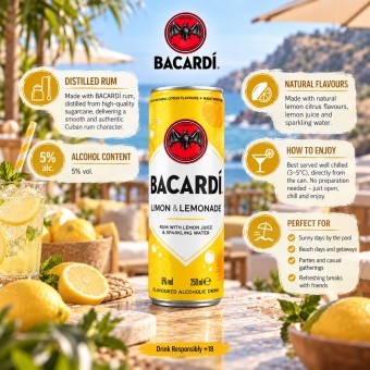 BACARDÍ® Limon & Lemonade 250ml
