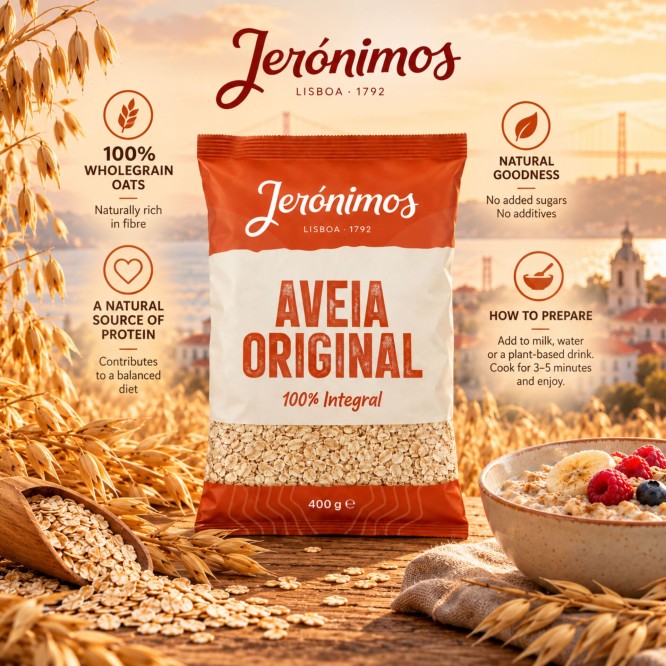 JERÓNIMOS® Haferflocken Original 100% Vollkorn 400g