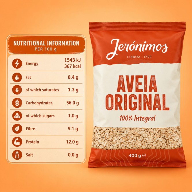 JERÓNIMOS® Haferflocken Original 100% Vollkorn 400g