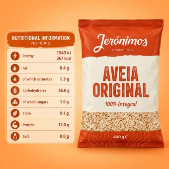 JERÓNIMOS® Haferflocken Original 100% Vollkorn 400g