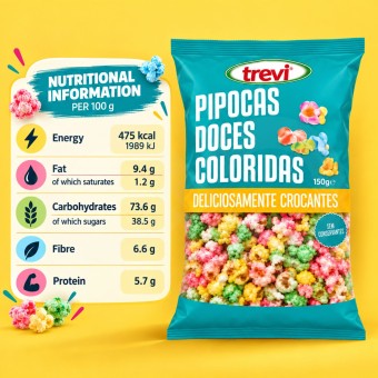 TREVIŽ Colourful Sweet Popcorn 150gr