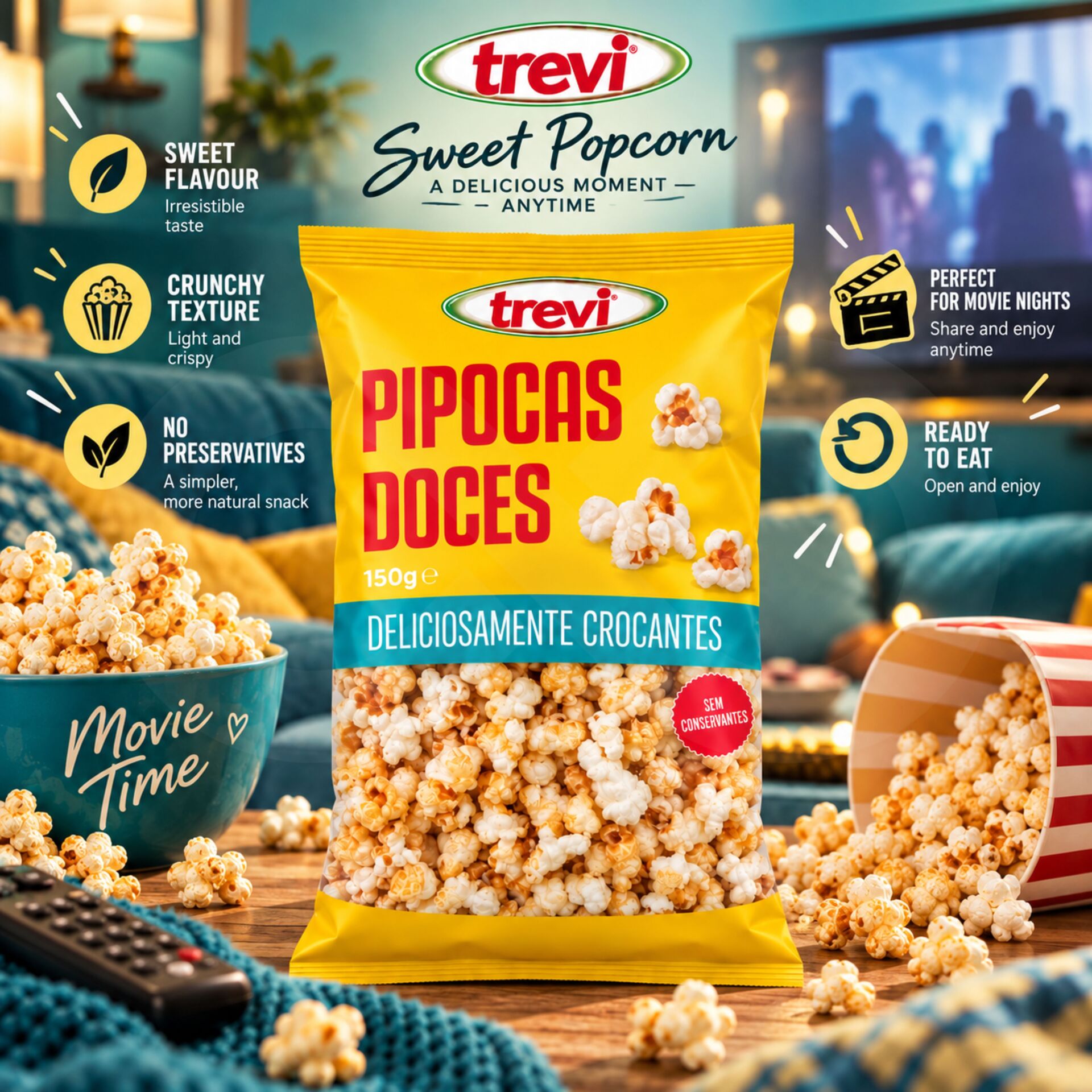 TREVI® Pop-corn Sucré 150gr