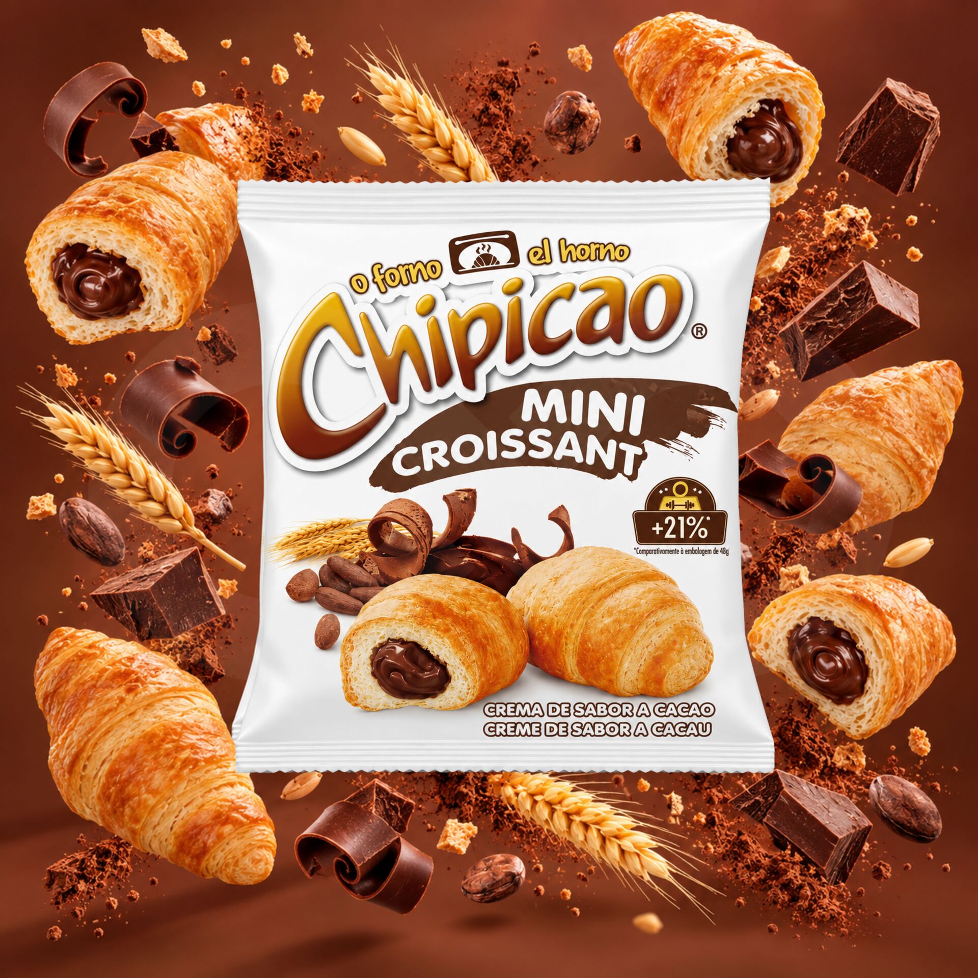 CHIPICAO® Mini Croissant Cocoa 97g