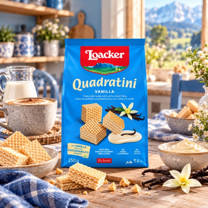 LOACKERŪ Waffers Quadratini Vanilla 250gr