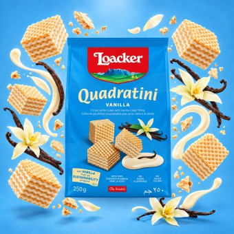 LOACKER� Waffers Quadratini Vanilla 250gr