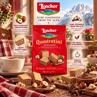 LOACKER® Waffers Quadratini Napolitaner 250gr