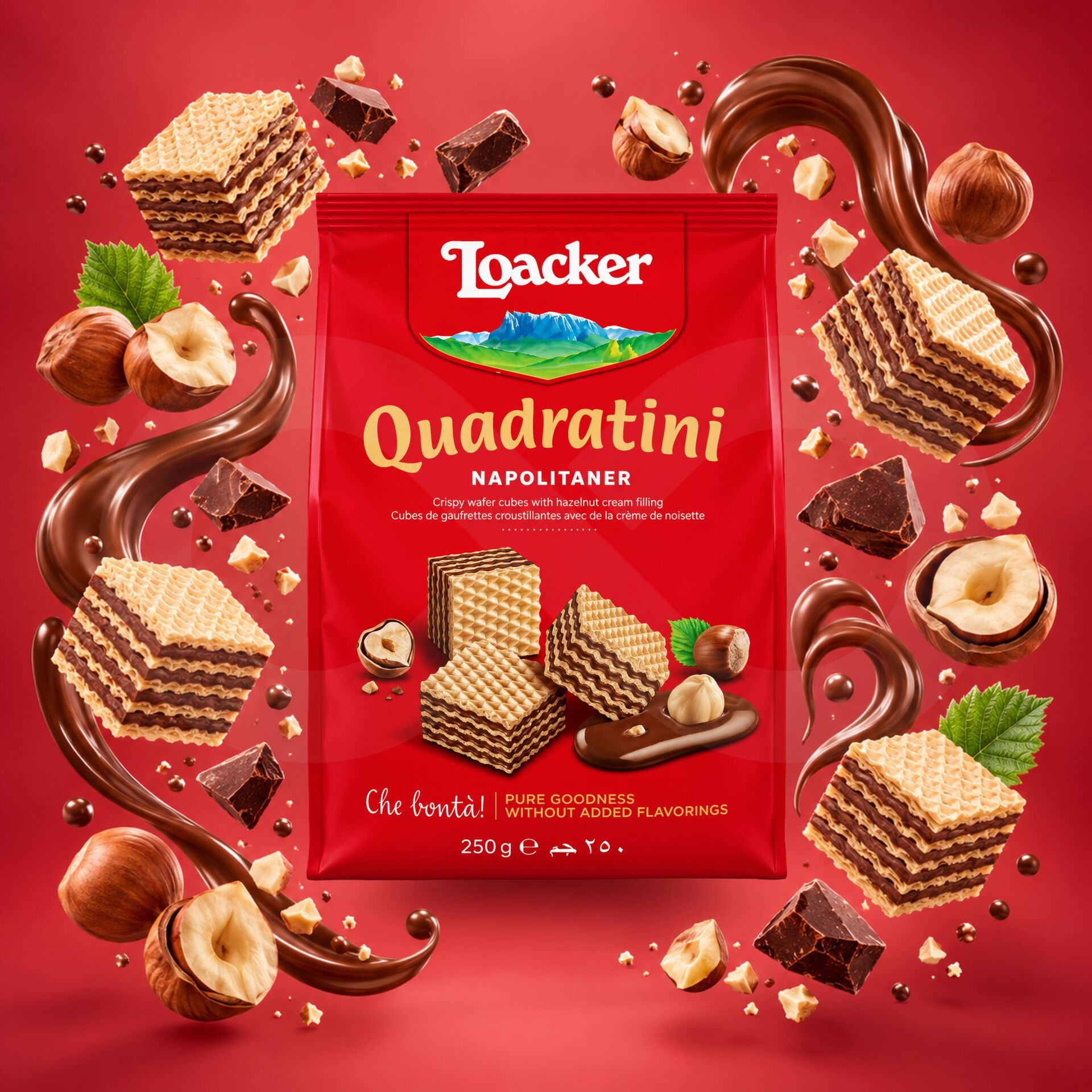 LOACKER® Waffers Quadratini Napolitaner 250gr