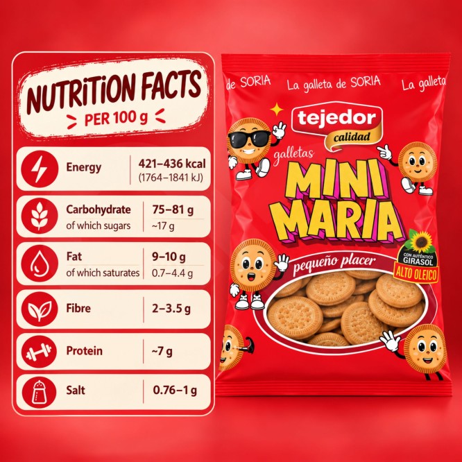 TEJEDOR® Mini Herbatniki Maria 325g