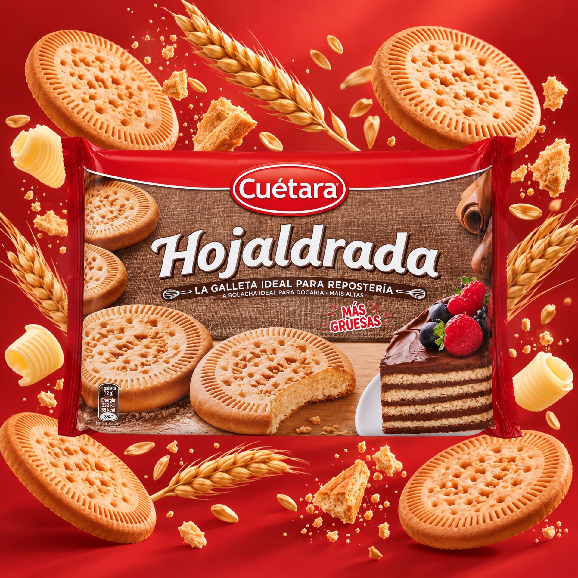 CUÉTARA® Hojaldrada Koekjes 600gr