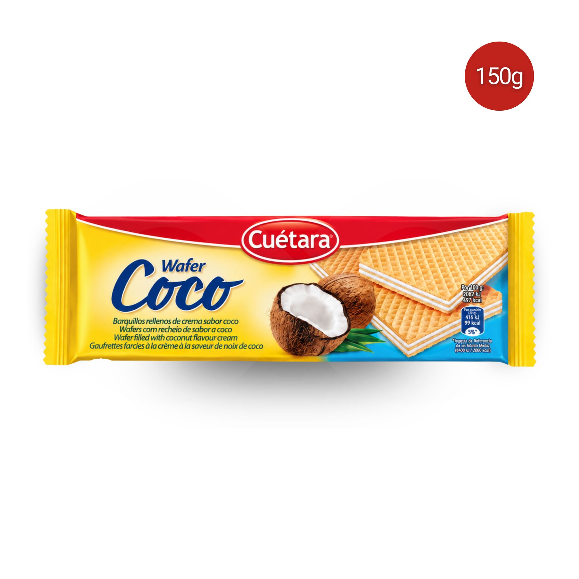 CUÉTARA® Waffers Noix de coco 150gr