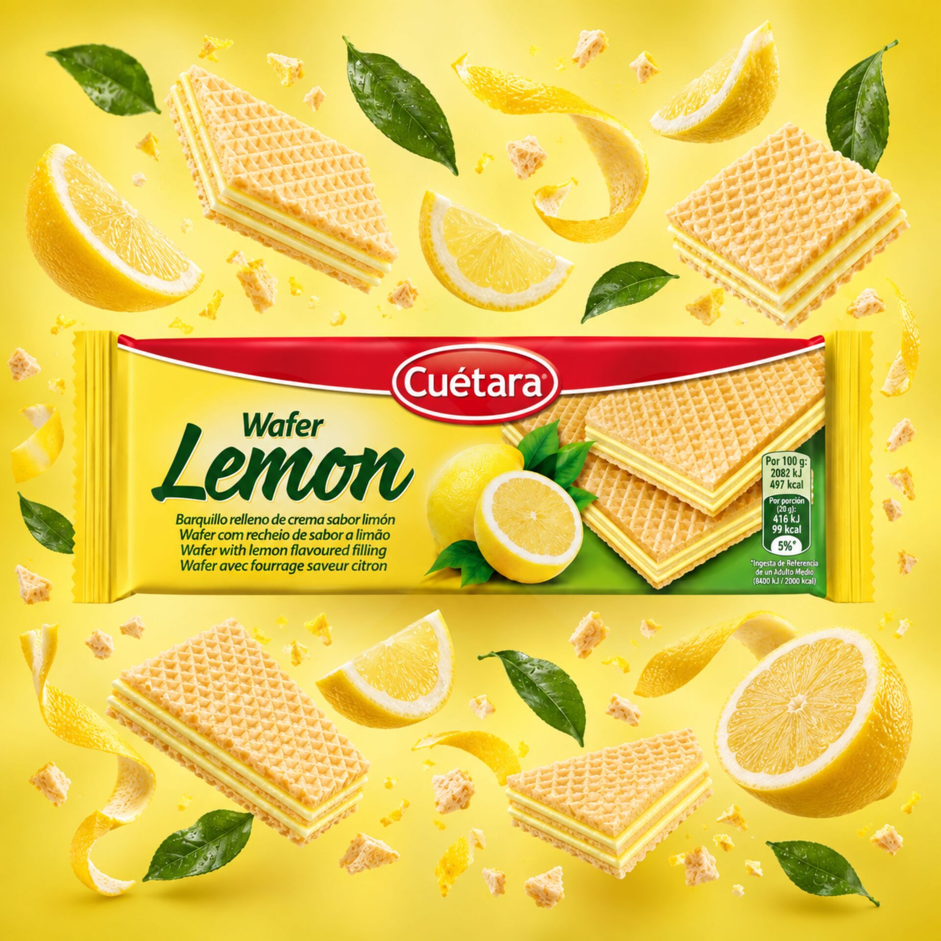 CUÉTARA® Waffers Lemon 150gr