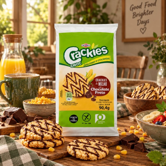 CAÇAROLA® Crackies de Maíz con Chocolate 4x22,6gr