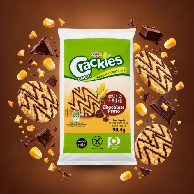 CAÇAROLA® Crackies de Maíz con Chocolate 4x22,6gr