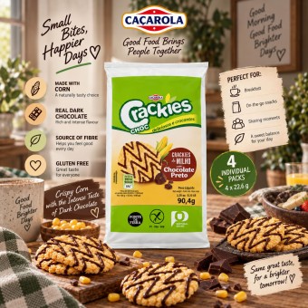 CAÇAROLA® Crackies de Maíz con Chocolate 4x22,6gr