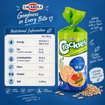 CA�AROLA� Crackies de Riz Complet Sal�s 130gr