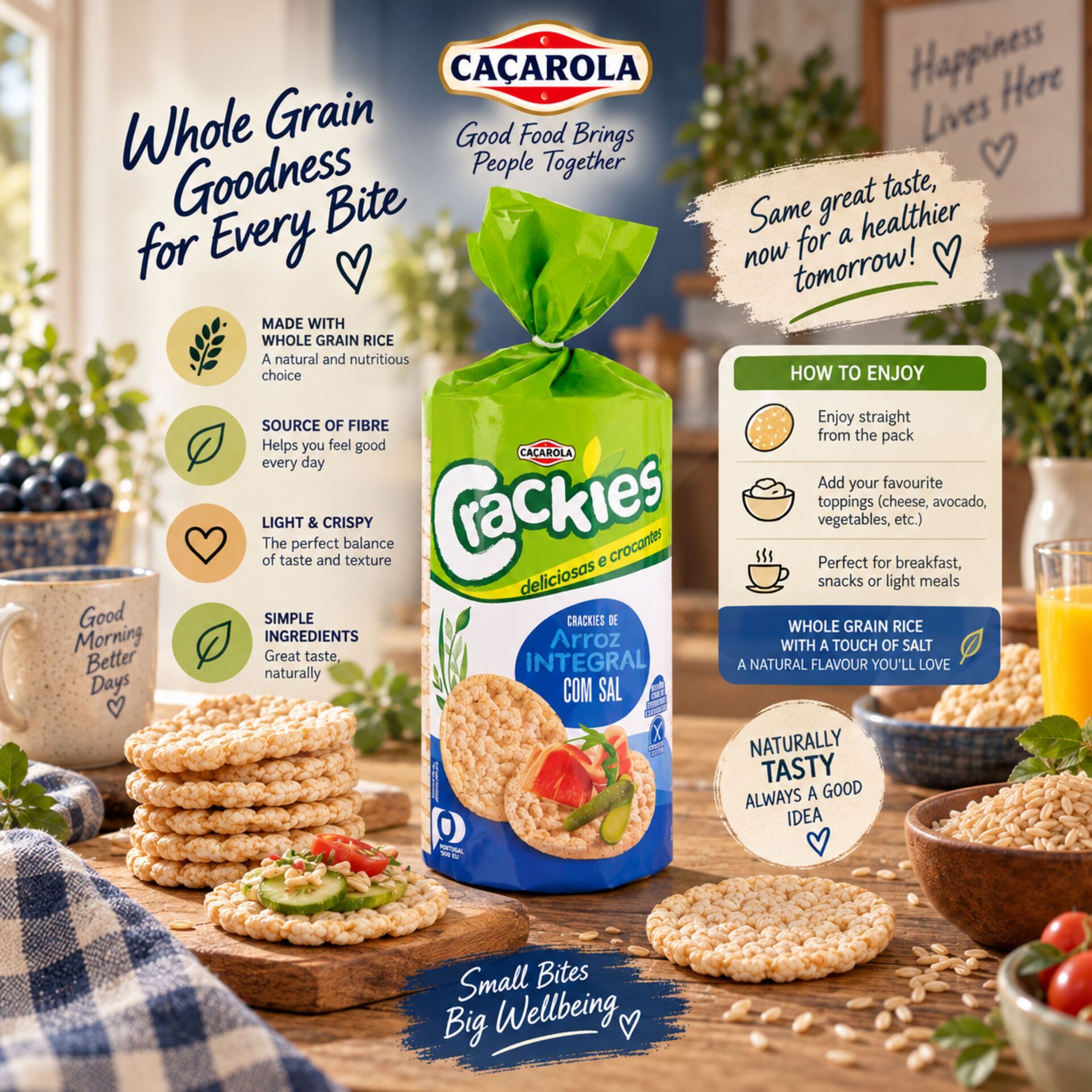 CAÇAROLA® Crackies de Riz Complet Salés 130gr
