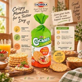 CAÇAROLA® Mais-Crackies mit Salz 130gr