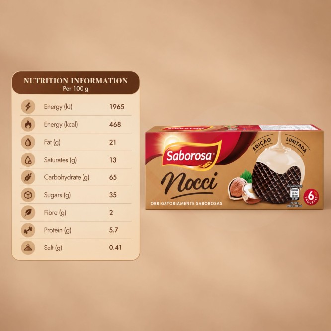 SABOROSA® Belgische Kekse mit Haselnussüberzug 210g
