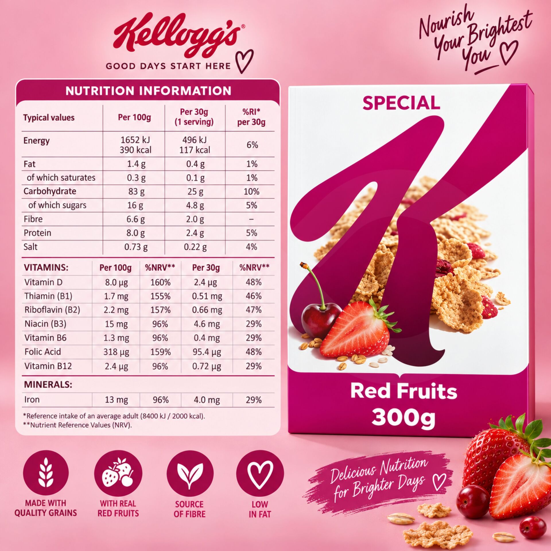 KELLOGGS® Cereali Special K Red Fruits 300gr