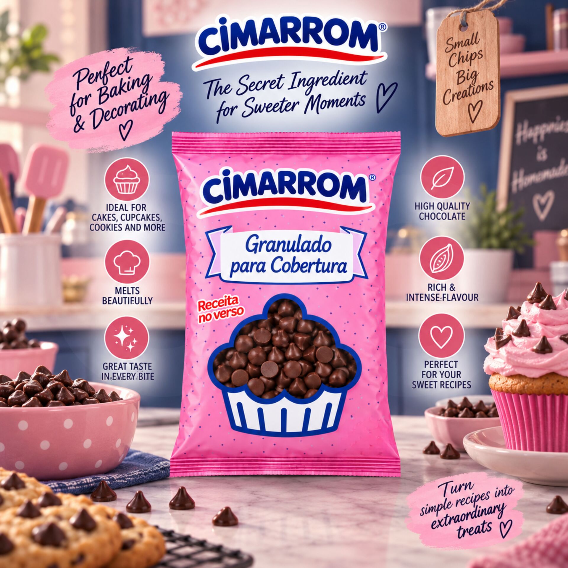 CIMARROM® Pepitas de Chocolate 500gr