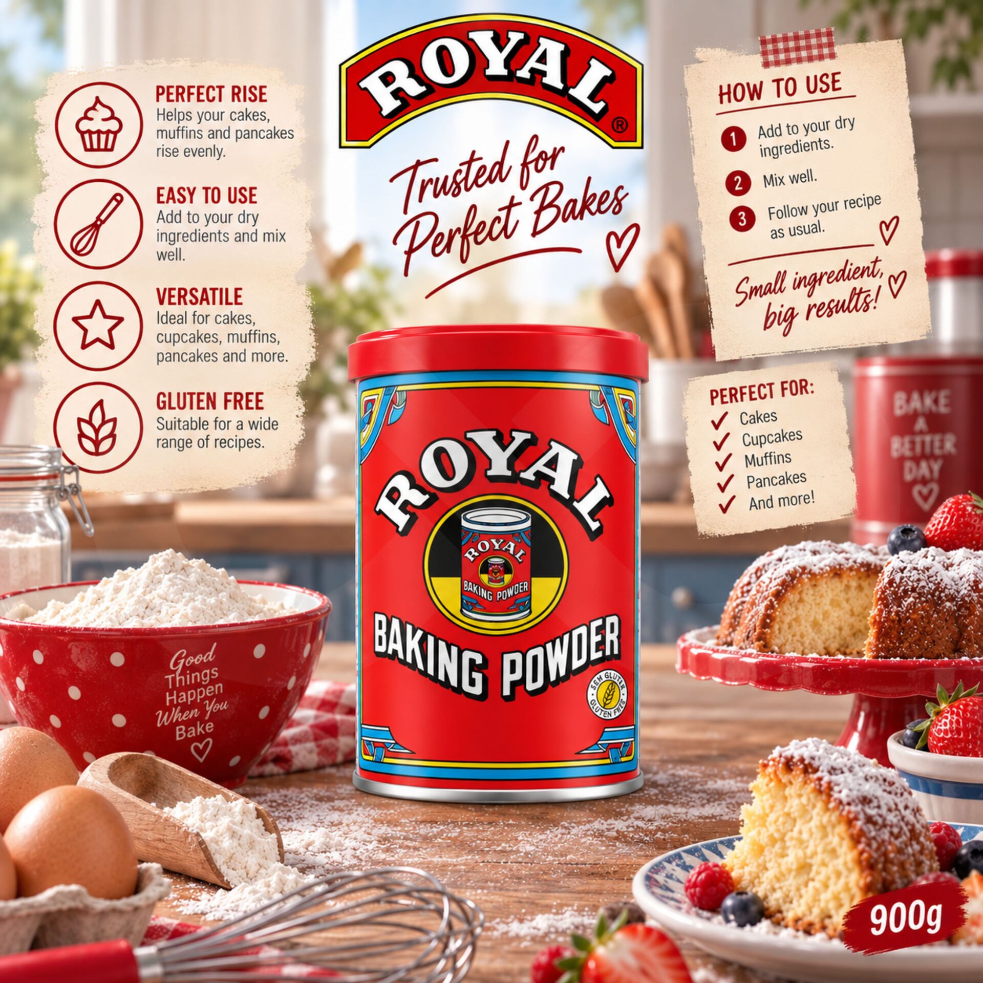 ROYAL® Backpulver 900gr