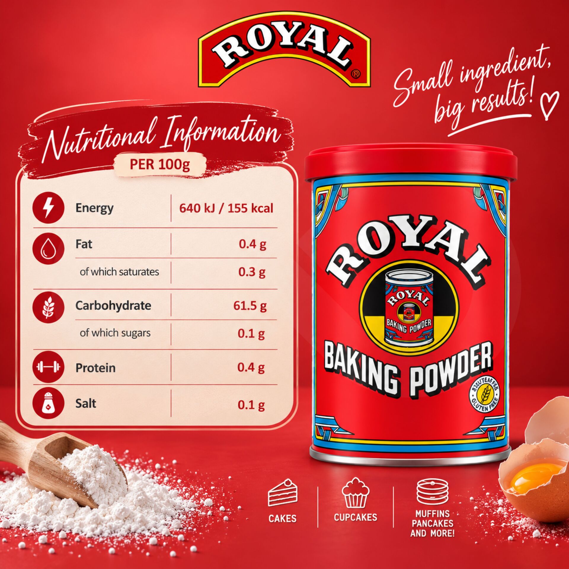 ROYAL® Backpulver 900gr