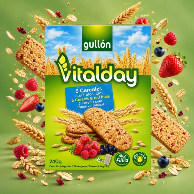 GULLÓN® Vitalday 5 Cereals and Red Berries 240gr