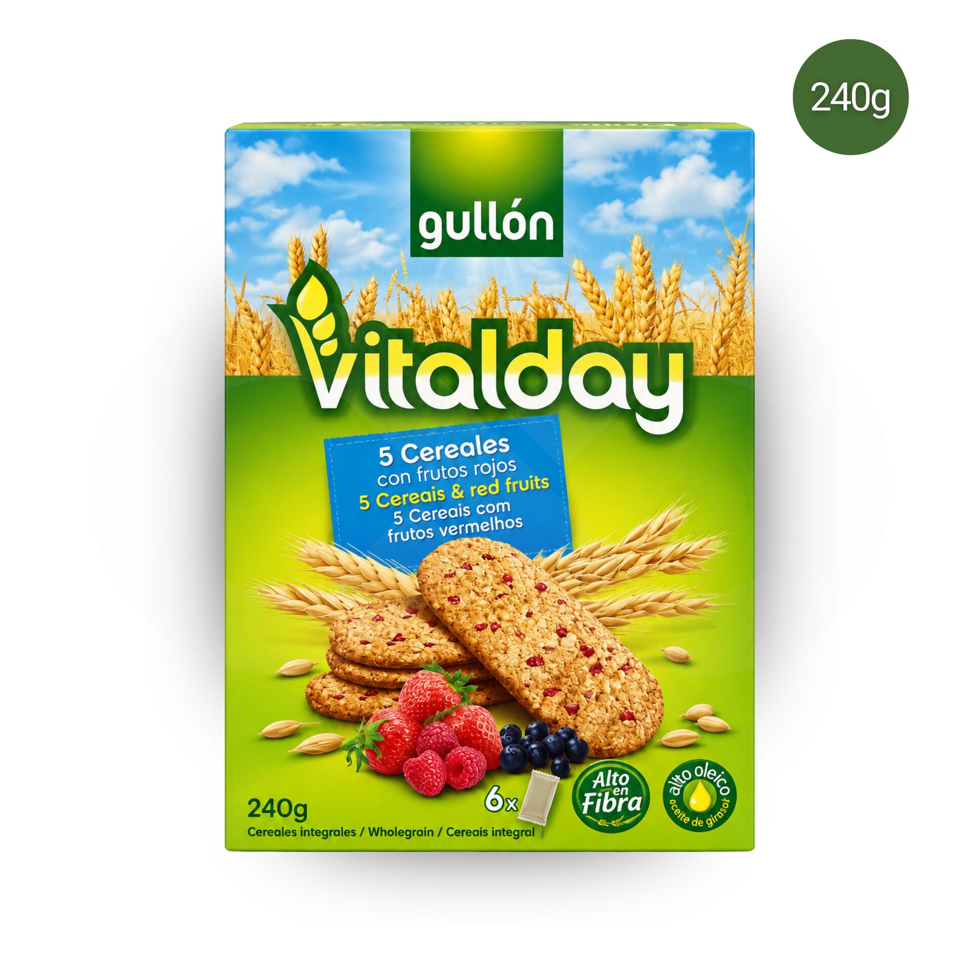 GULLÓN® Vitalday 5 Cereals and Red Berries 240gr