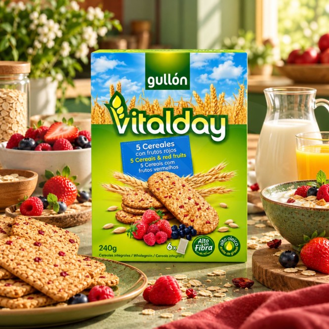 GULLÓN® Vitalday 5 Cereals and Red Berries 240gr