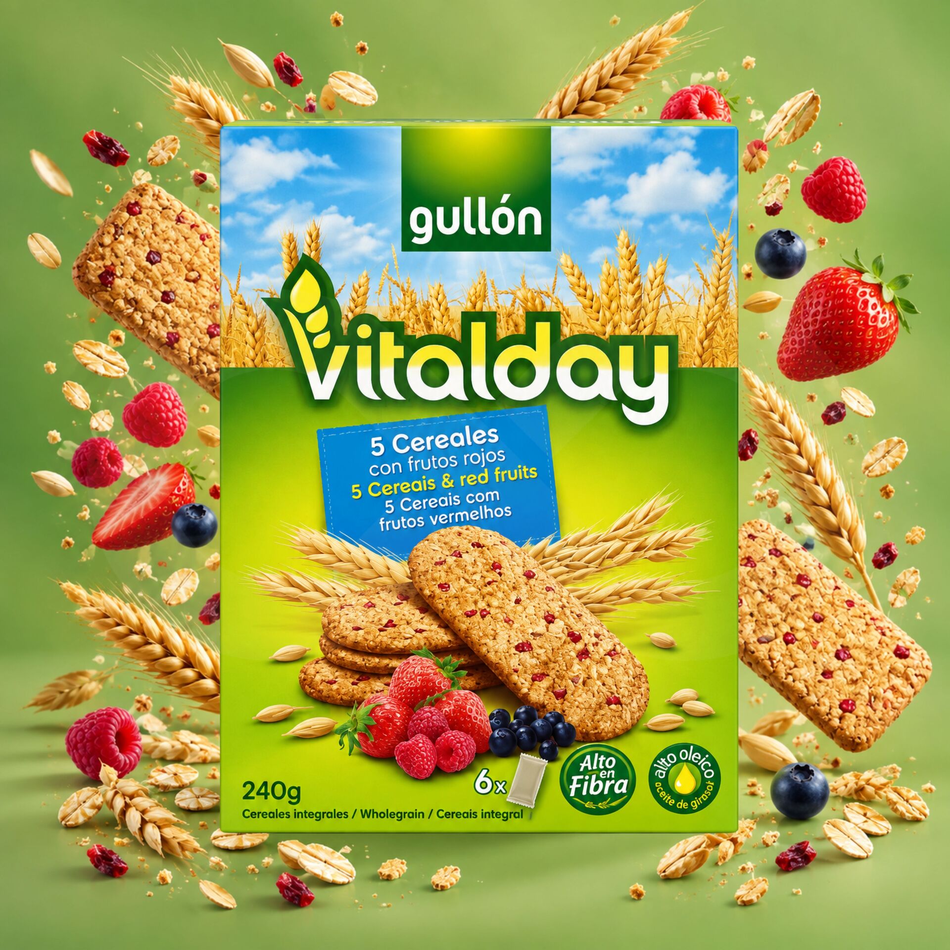 GULLÓN® Vitalday 5 Cereals and Red Berries 240gr