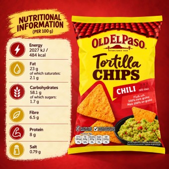 OLD EL PASO® Tortilla Nachips Chili 185g