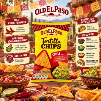 OLD EL PASO® Tortilla Nachips Chili 185g