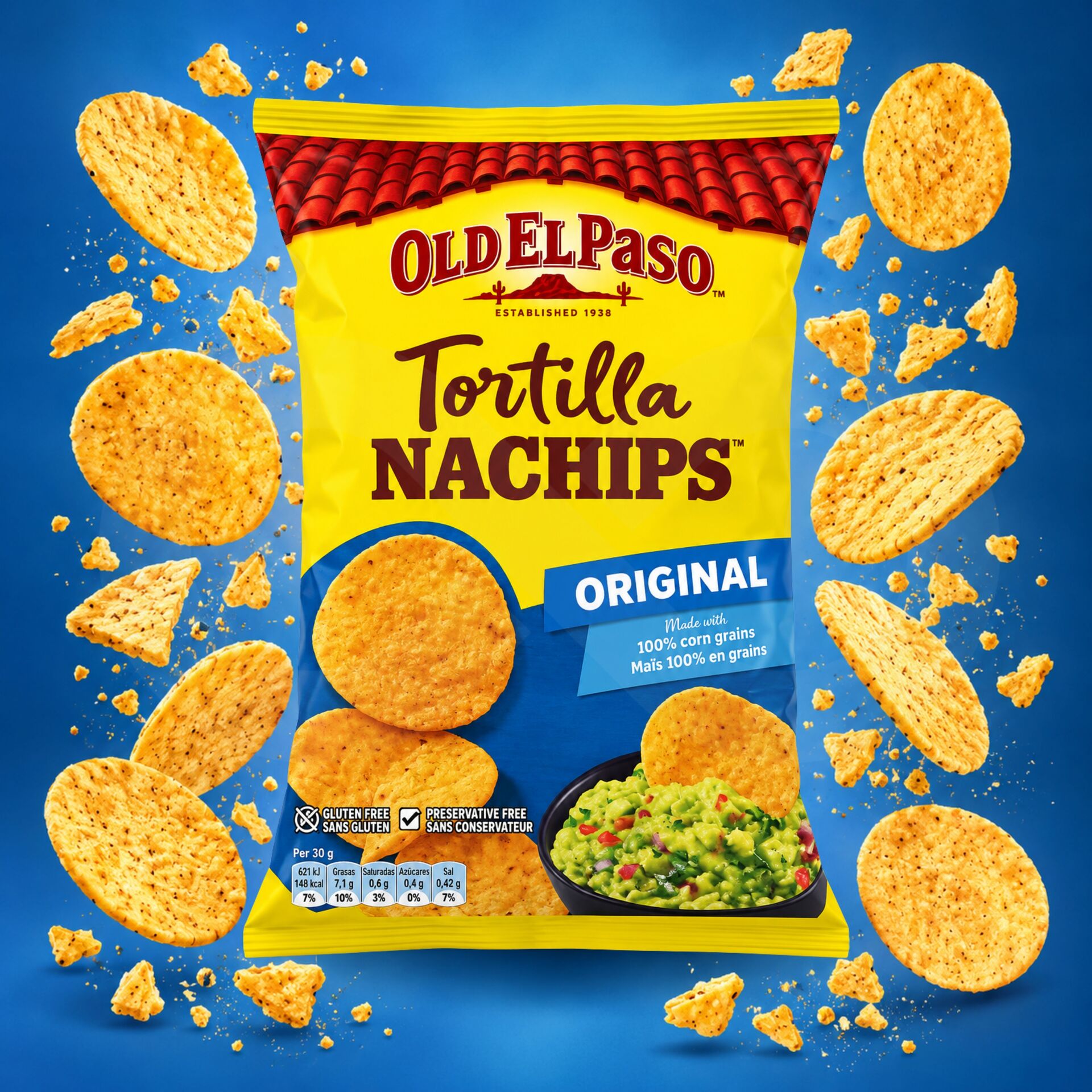 OLD EL PASO® Tortilla Nachips Original 185g