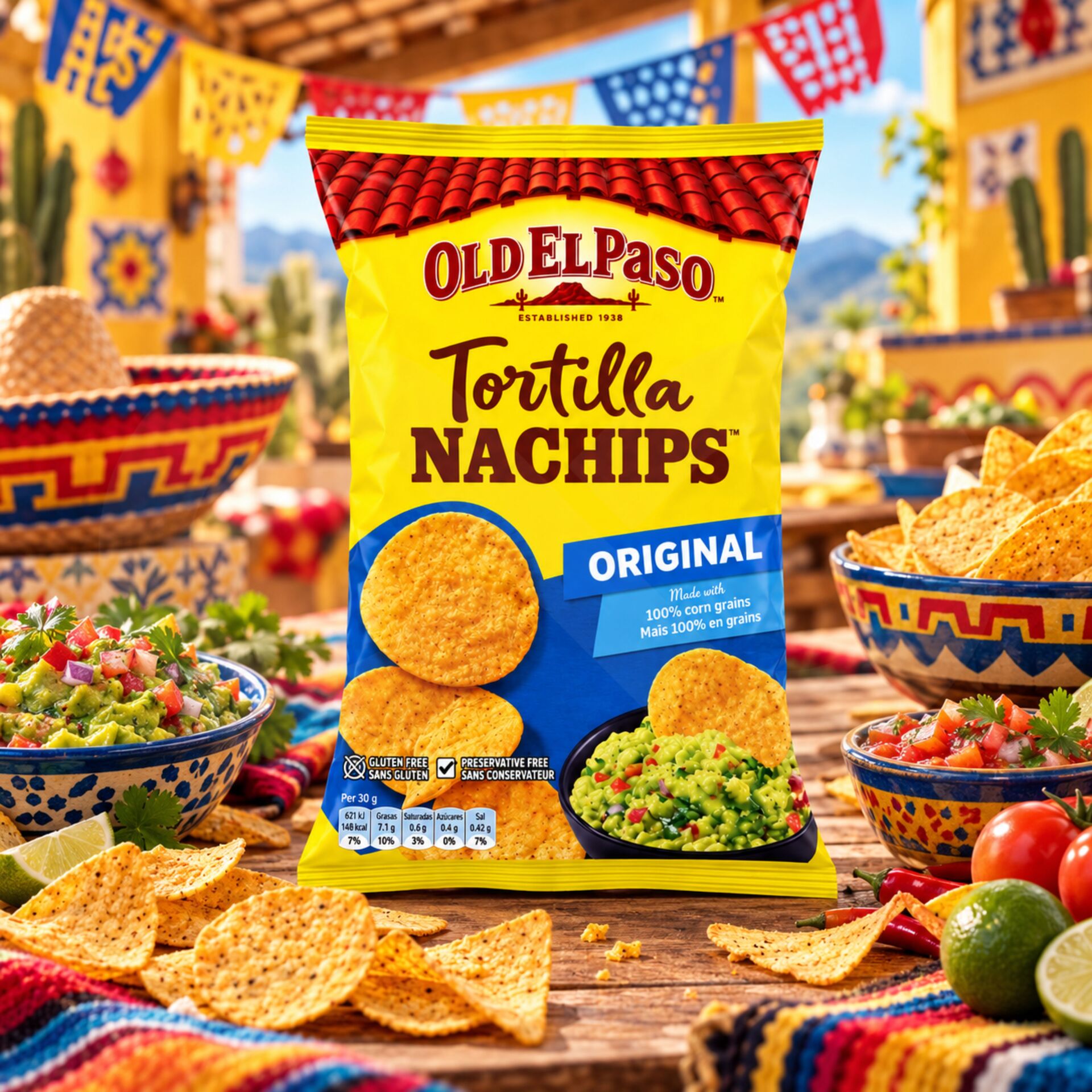 OLD EL PASO® Tortilla Nachips Original 185g