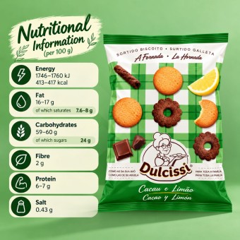 DULCISSI® Galletas de Cacao y Limón 400g
