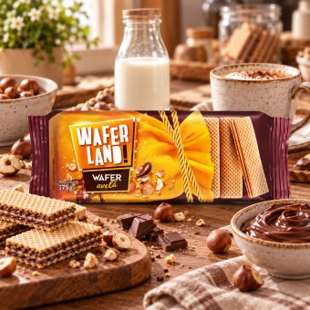 WAFERLAND!® Gaufrette à la Noisette 175g
