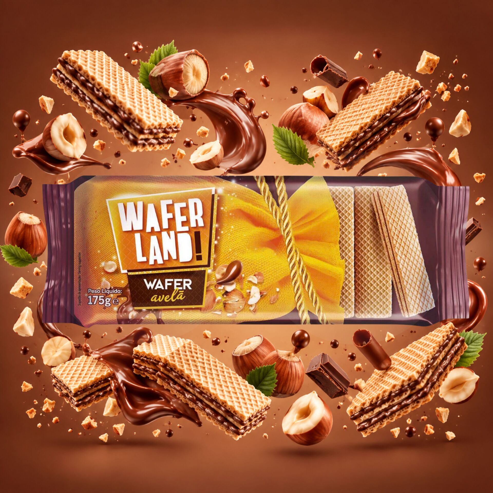 WAFERLAND!® Gaufrette à la Noisette 175g