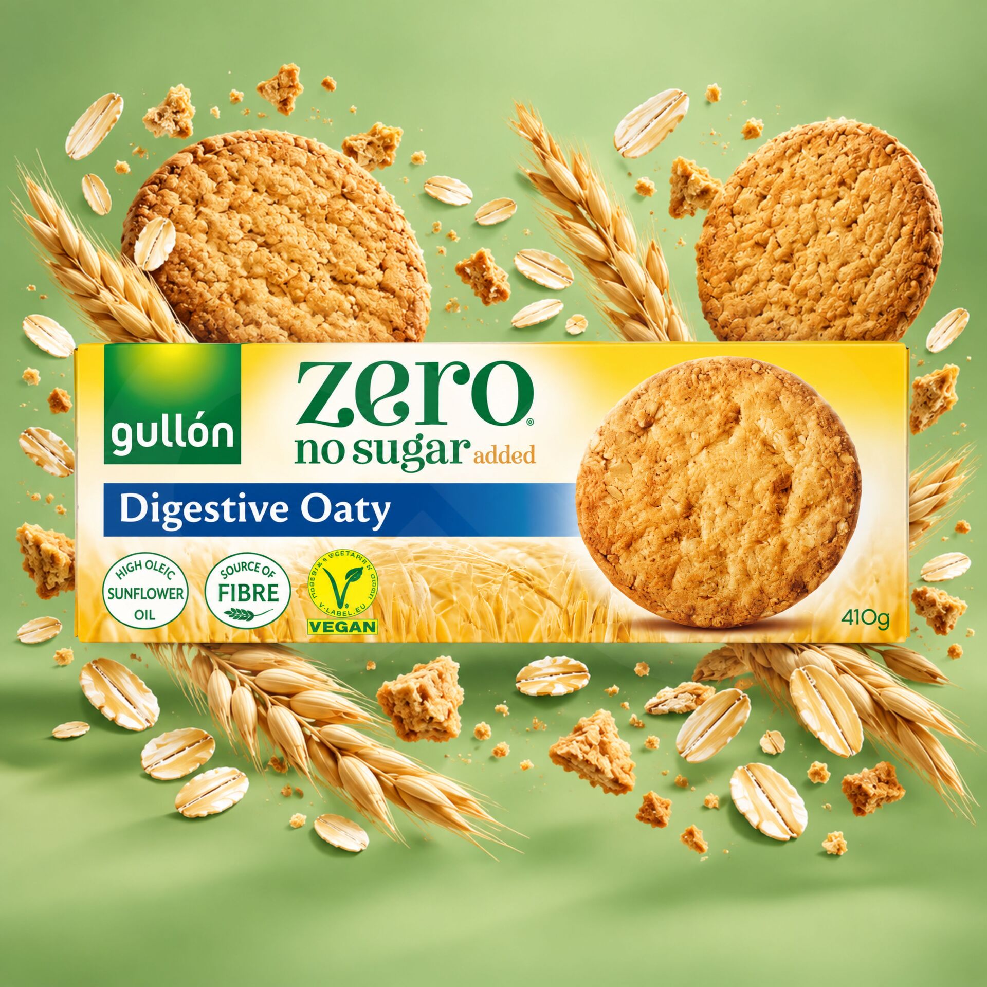 GULLÓN® Zero Digestive Oaty Biscuits 410gr
