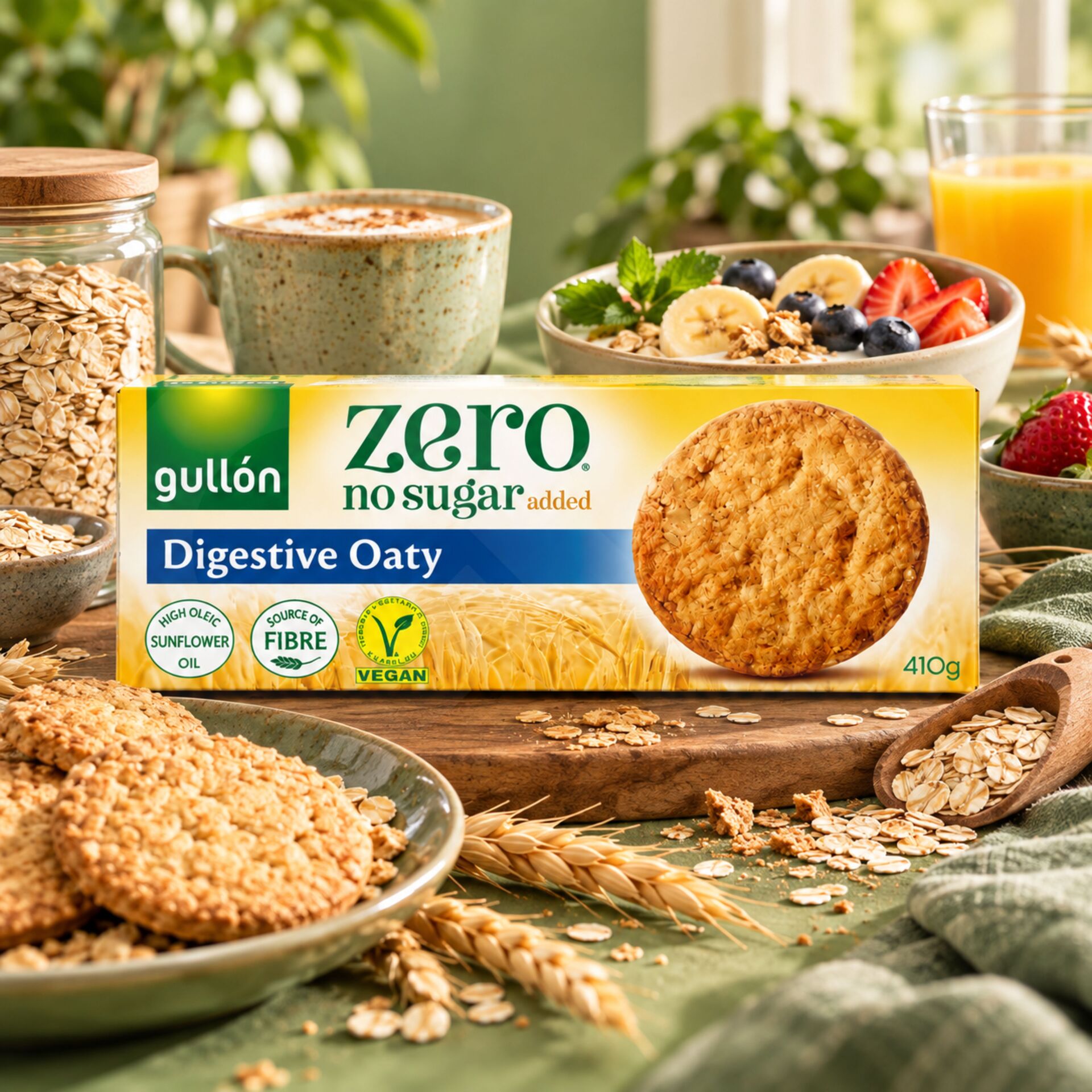 GULLÓN® Zero Digestive Oaty Biscuits 410gr