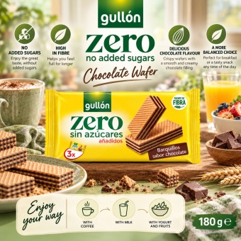 GULLÓN® Wafer Zero Cioccolato 180gr