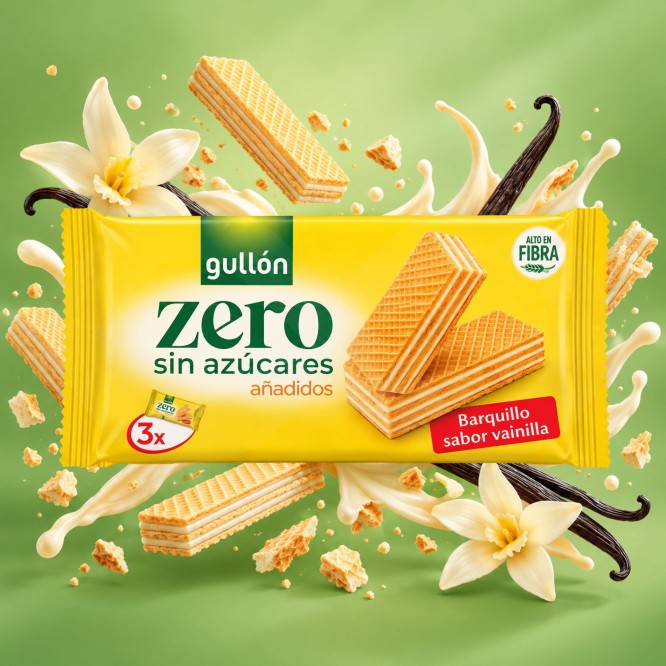 GULLÓN® Gaufrettes Zero Vanille 180gr