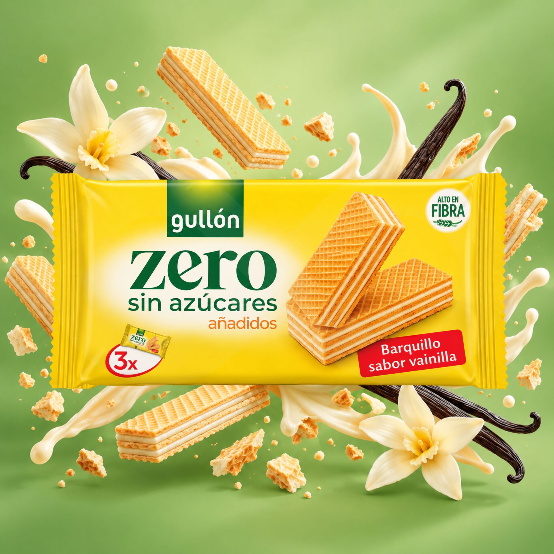 GULLÓN® Gaufrettes Zero Vanille 180gr