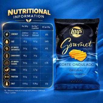 LAY’S® Gourmet Original Corte Ondulado 120g