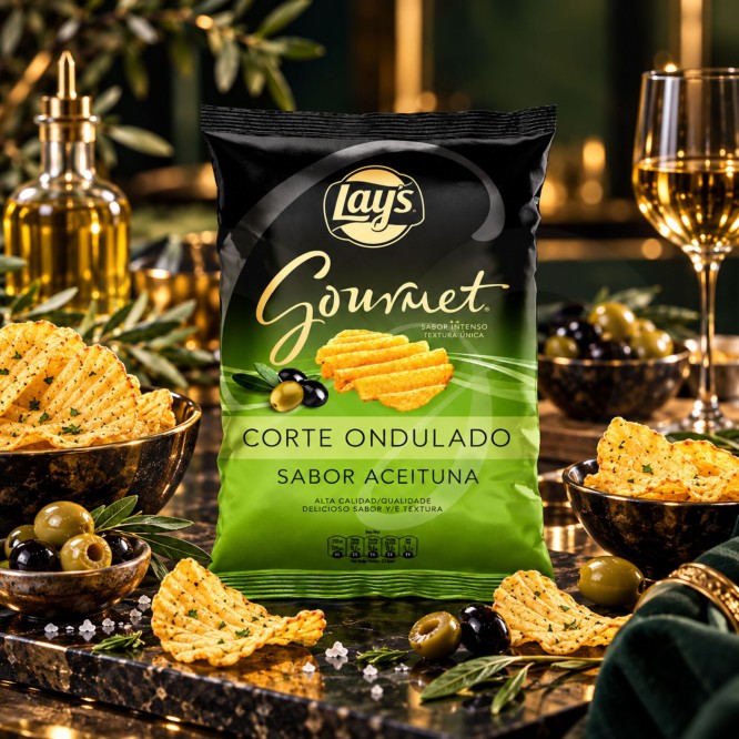LAY’S® Gourmet Azeitona Corte Ondulado 120g