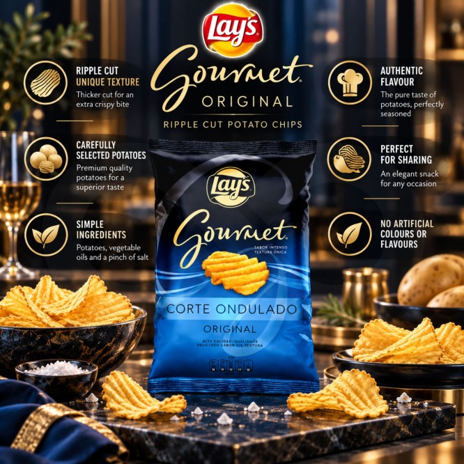 LAY’S® Gourmet Original Corte Ondulado 120g
