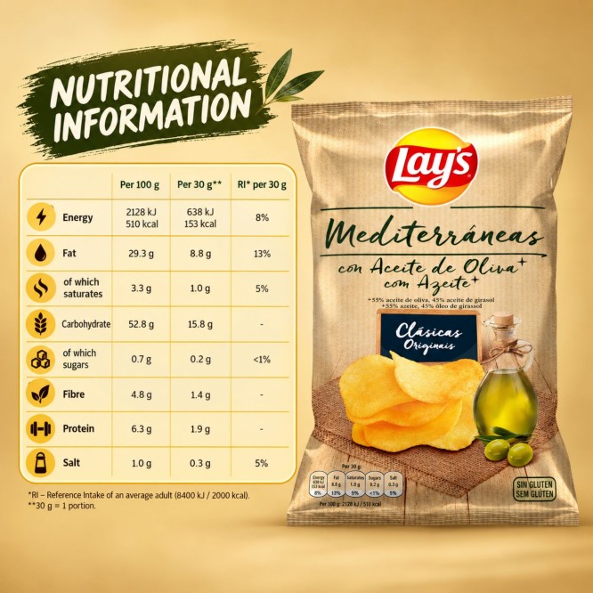 LAY�S� Mediterrane Chips mit Oliven�l 120g