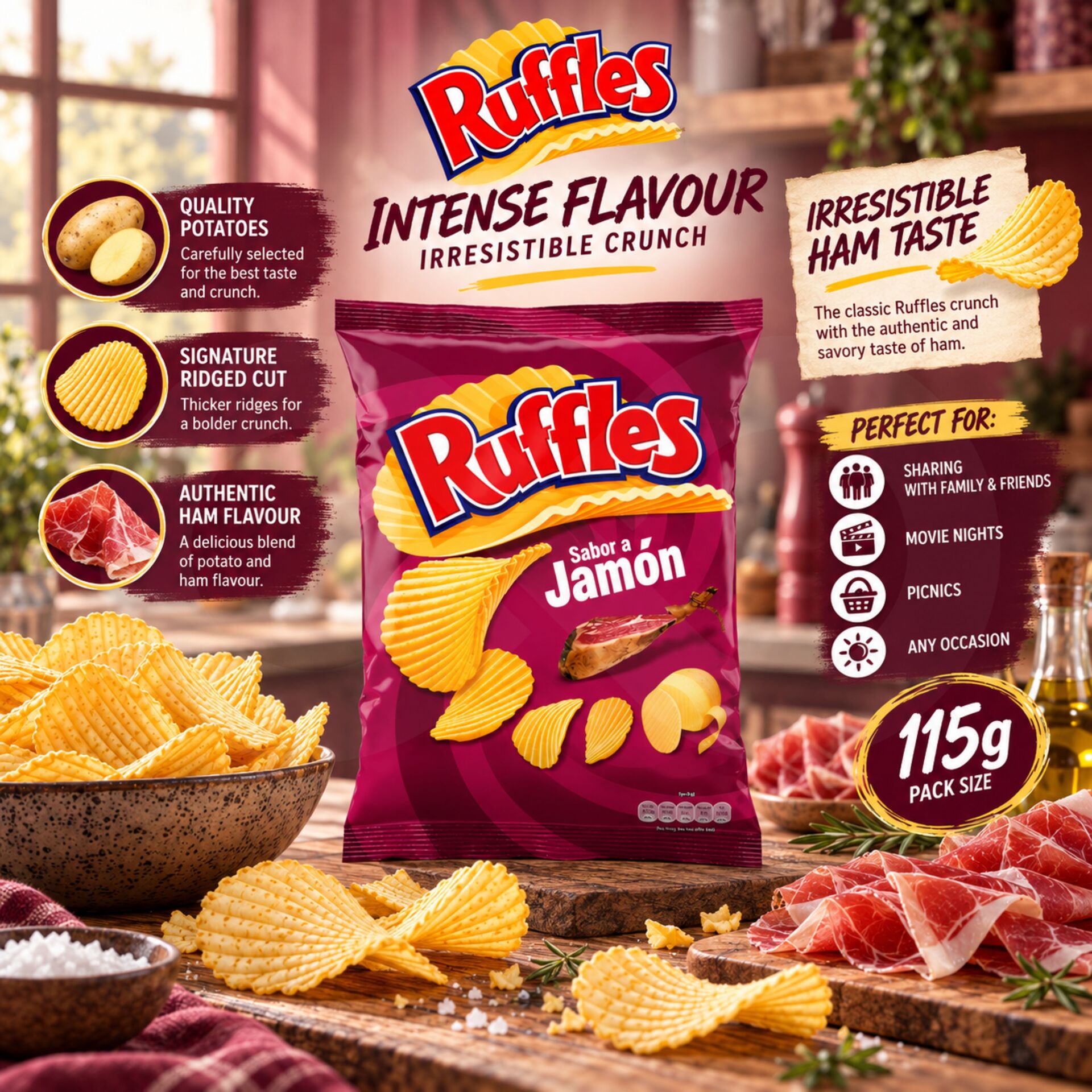 RUFFLES® Schinken 115g